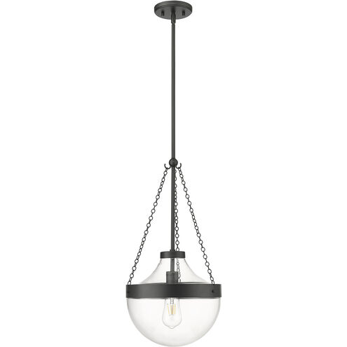 Clarra 1 Light 12 inch Matte Black Indoor Pendant Ceiling Light